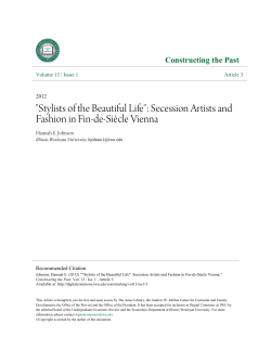 "Stylists of the Beautiful Life": Secession Artists and Fashion in Fin
