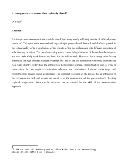 Are temperature reconstructions regionally biased?
