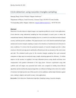 Circle detection using isosceles triangles sampling