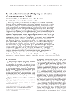 Do earthquakes talk to each other? Triggering and interaction of