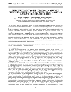effectiveness factor for porous catalysts with specific exothermic and