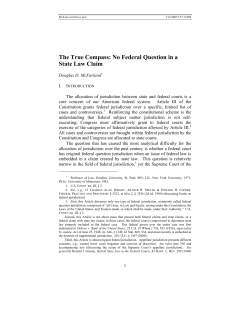 The True Compass: No Federal Question in a