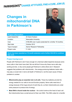 Changes in mitochondrial DNA in Parkinson`s