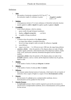 Fluids and Electrolytes