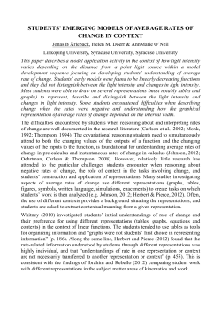 students` emerging models of average rates of change in