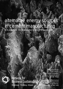 Alternative Energy Sources in Cement Manufacturing
