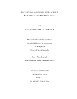 LIMITATIONS OF ASSESSING SYNTHETIC NATURAL