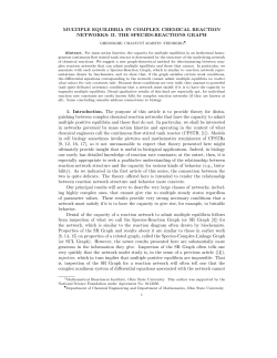 MULTIPLE EQUILIBRIA IN COMPLEX CHEMICAL REACTION
