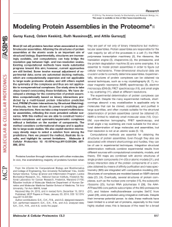 Modeling Protein Assemblies in the Proteome*DS