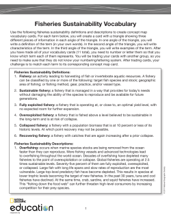 Fisheries Sustainability Vocabulary