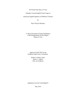 Attitudes Toward English Word Usage in American English