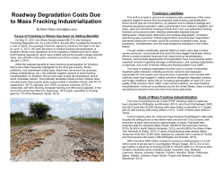 Roadway Degradation Costs Due to Mass Fracking Industrialization