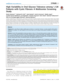 High Variability in Oral Glucose Tolerance among 1,128 Patients