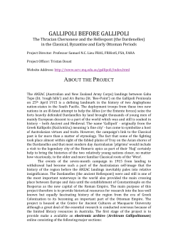 gallipoli before gallipoli