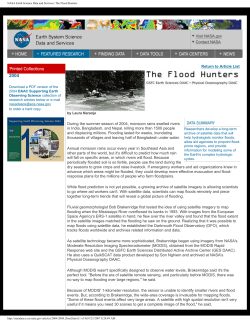 NASA Earth Science Data and Services: The Flood Hunters