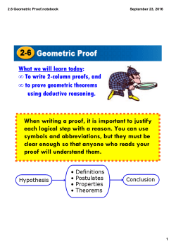 2.6 Geometric Proof.notebook