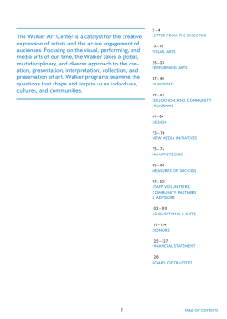 The walker Art Center is a catalyst for the creative expression of