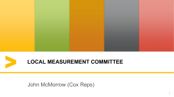 Local Measurement COMMITTEE - The Council for Research