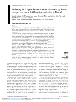 Explaining the 25-year decline of serum cholesterol by dietary