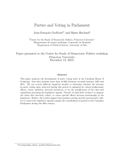 Parties and Voting in Parliament