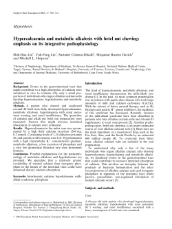 Hypercalcaemia and metabolic alkalosis with betel nut chewing