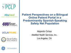 Patient Perspectives on a Bilingual Online Patient Portal in a