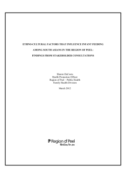 Findings from Stakeholder Consult