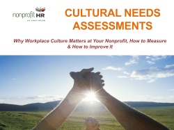 cultural needs assessments