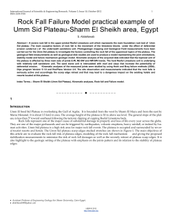 Rock Fall Failure Model practical example of Umm Sid Plateau