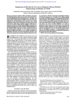 Depletion of B Cells In Vivo by a Chimeric Mouse