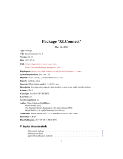 Package `XLConnect`
