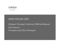 adidas Group Multibrand PPT User`s Guide