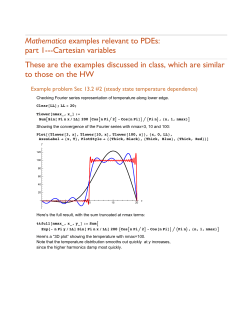 Mathematica examples relevant to PDEs: part 1--