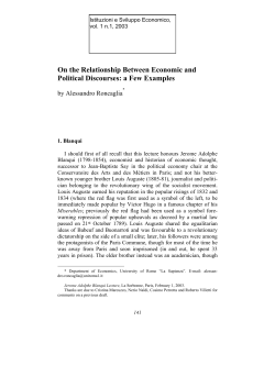 On the Relationship Between Economic and Political Discourses: a