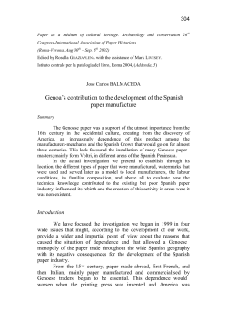 the genovese contribution to the development of the spanish
