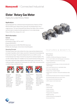 Elster&reg; Rotary Gas Meter - Honeywell Process Solutions