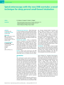 Spiral enteroscopy with the new DSB overtube