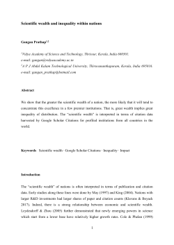 Scientific wealth and inequality within nations