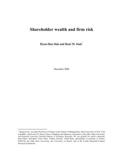 Shareholder and volatility121700 - Fisher College of Business