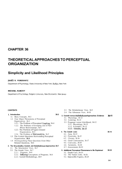 theoretical approaches to perceptual organization