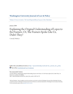 Explaining the Original Understanding of Lopez to the Framers: Or