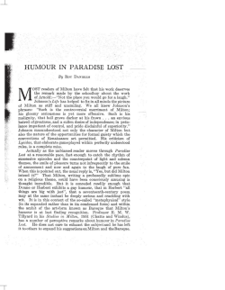 humour in paradise lost