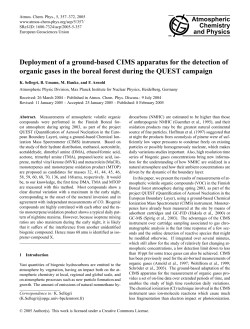 Deployment of a ground-based CIMS apparatus for the detection of