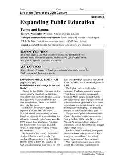 Expanding Public Education