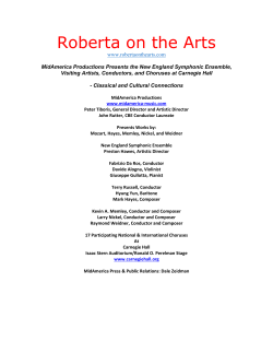 Roberta on the Arts