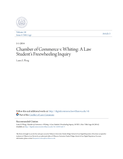Chamber of Commerce v. Whiting: A Law