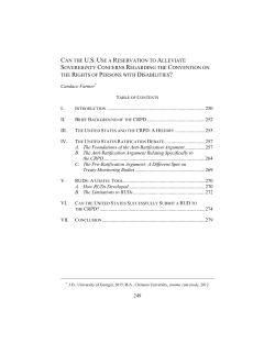 249 can the us use a reservation to alleviate sovereignty concerns
