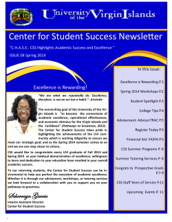 Center for Student Success Newsletter