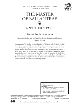 THE MASTER OF BALLANTRAE a winter`s tale