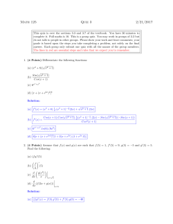 Math 125 Quiz 3 2/21/2017